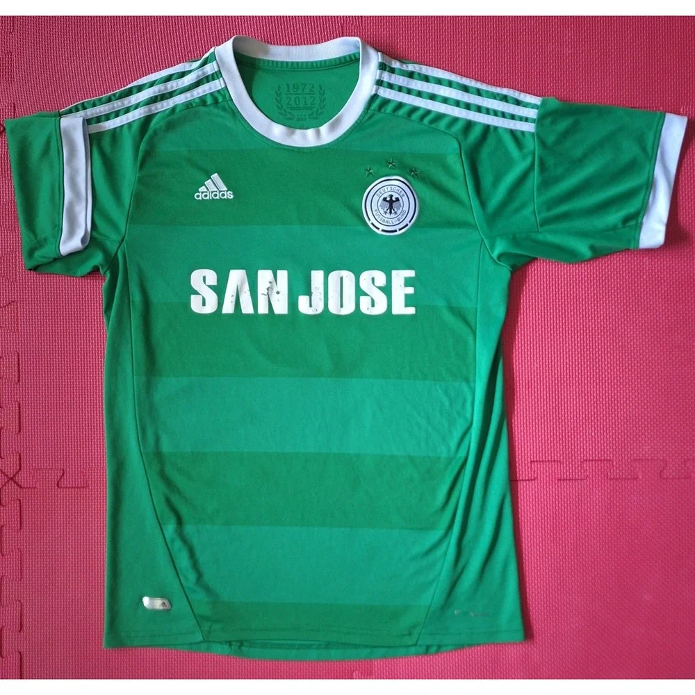 Adidas San Jose Soccer Jersey Green Shirt Germany National Team Size Large Men's
